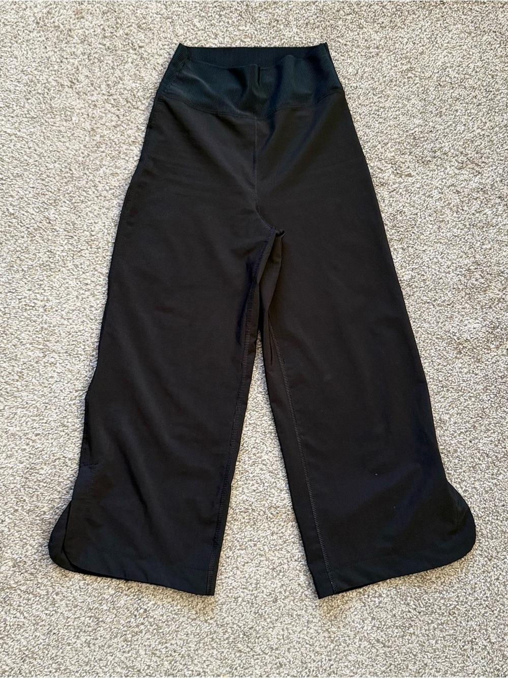 Five the Label Black Wide-Leg Dance Pants Split Bottoms